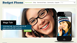 A layout design for a mobile phone company