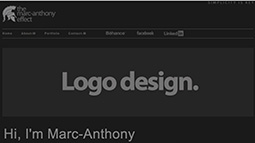 Marc-Anthony Graphic Designer portfolio website